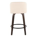 Toriano 26 Mid-Century Modern Cream Faux Leather Swivel Stools (Set of 2) 12 Toriano 26 Mid-Century Modern Cream Faux Leather Swivel Stools (Set of 2)