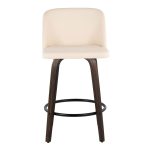 Toriano 26 Mid-Century Modern Cream Faux Leather Swivel Stools (Set of 2) 13 Toriano 26 Mid-Century Modern Cream Faux Leather Swivel Stools (Set of 2)