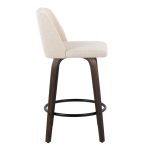 Toriano 26 Mid-Century Modern Cream Swivel Counter Stools (Set of 2) 10 Toriano 26 Mid-Century Modern Cream Swivel Counter Stools (Set of 2)
