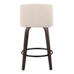 Toriano 26 Mid-Century Modern Cream Swivel Counter Stools (Set of 2) 12 Toriano 26 Mid-Century Modern Cream Swivel Counter Stools (Set of 2)
