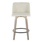 Toriano 26in Contemporary Swivel Counter Stools Light Grey (Set of 2) (Set of 2) 23 Toriano 26in Contemporary Swivel Counter Stools Light Grey (Set of 2) (Set of 2)