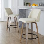 Toriano 26in Contemporary Swivel Counter Stools Light Grey (Set of 2) (Set of 2) 15 Toriano 26in Contemporary Swivel Counter Stools Light Grey (Set of 2) (Set of 2)