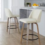 Toriano 26in Contemporary Swivel Counter Stools Light Grey (Set of 2) (Set of 2) 16 Toriano 26in Contemporary Swivel Counter Stools Light Grey (Set of 2) (Set of 2)