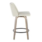 Toriano 26in Contemporary Swivel Counter Stools Light Grey (Set of 2) (Set of 2) 20 Toriano 26in Contemporary Swivel Counter Stools Light Grey (Set of 2) (Set of 2)