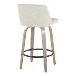 Toriano 26in Contemporary Swivel Counter Stools Light Grey (Set of 2) (Set of 2) 21 Toriano 26in Contemporary Swivel Counter Stools Light Grey (Set of 2) (Set of 2)
