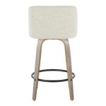 Toriano 26in Contemporary Swivel Counter Stools Light Grey (Set of 2) (Set of 2) 22 Toriano 26in Contemporary Swivel Counter Stools Light Grey (Set of 2) (Set of 2)