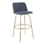 Toriano 30 Blue Contemporary Swivel Barstools (Set of 2) 17 Toriano 30 Blue Contemporary Swivel Barstools (Set of 2)