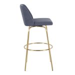 Toriano 30 Blue Contemporary Swivel Barstools (Set of 2) 18 Toriano 30 Blue Contemporary Swivel Barstools (Set of 2)