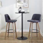Toriano 30 Blue Fabric Contemporary Swivel Barstools (Set of 2) 15 Toriano 30 Blue Fabric Contemporary Swivel Barstools (Set of 2)