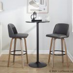 Toriano 30" Contemporary Light Grey Swivel Barstools (Set of 2) 15 Toriano 30" Contemporary Light Grey Swivel Barstools (Set of 2)