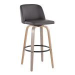 Toriano 30" Contemporary Light Grey Swivel Barstools (Set of 2) 17 Toriano 30" Contemporary Light Grey Swivel Barstools (Set of 2)