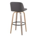 Toriano 30" Contemporary Light Grey Swivel Barstools (Set of 2) 19 Toriano 30" Contemporary Light Grey Swivel Barstools (Set of 2)
