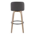 Toriano 30" Contemporary Light Grey Swivel Barstools (Set of 2) 20 Toriano 30" Contemporary Light Grey Swivel Barstools (Set of 2)