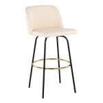 Toriano 30 Cream Contemporary Swivel Barstools (Set of 2) 9 Toriano 30 Cream Contemporary Swivel Barstools (Set of 2)