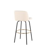 Toriano 30 Cream Contemporary Swivel Barstools (Set of 2) 11 Toriano 30 Cream Contemporary Swivel Barstools (Set of 2)