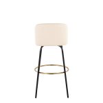 Toriano 30 Cream Contemporary Swivel Barstools (Set of 2) 12 Toriano 30 Cream Contemporary Swivel Barstools (Set of 2)