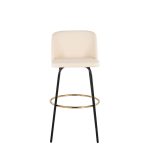Toriano 30 Cream Contemporary Swivel Barstools (Set of 2) 13 Toriano 30 Cream Contemporary Swivel Barstools (Set of 2)