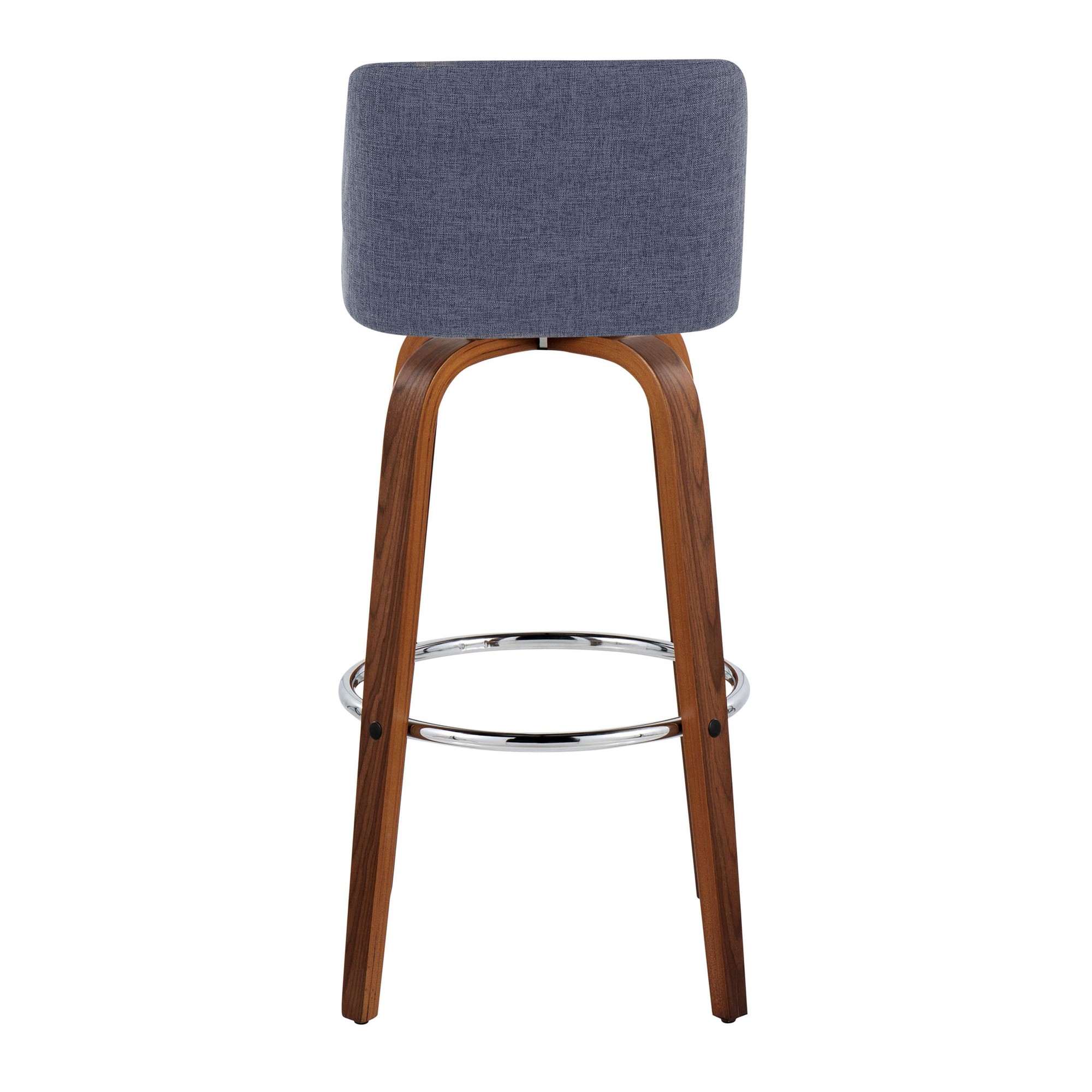 Toriano 30-Inch Blue Mid-Century Modern Swivel Barstool (Set of 2) 9 Toriano 30-Inch Blue Mid-Century Modern Swivel Barstool (Set of 2) - Image 9