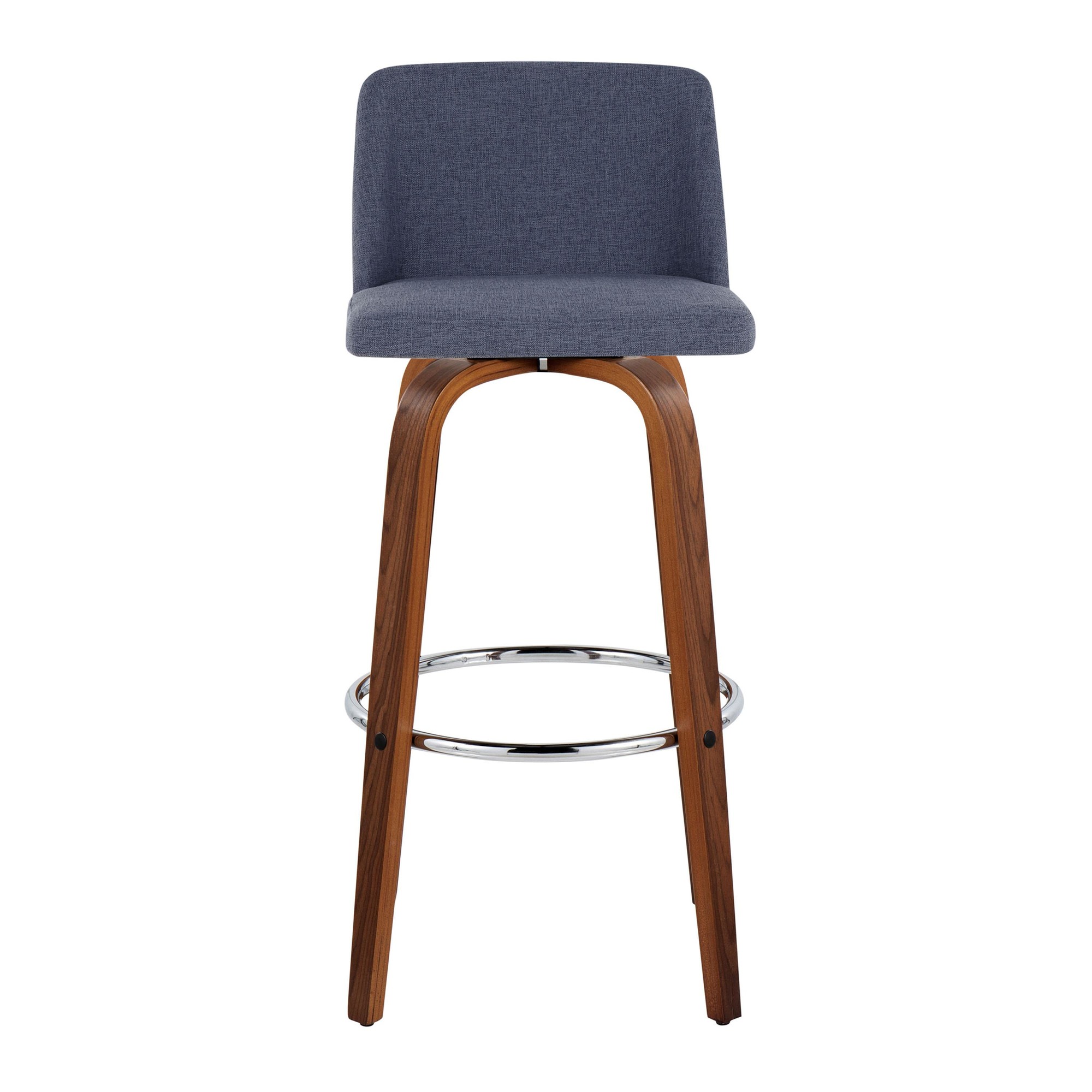 Toriano 30-Inch Blue Mid-Century Modern Swivel Barstool (Set of 2) 10 Toriano 30-Inch Blue Mid-Century Modern Swivel Barstool (Set of 2) - Image 10