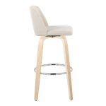 Toriano 30-Inch Contemporary Cream Swivel Barstools (Set of 2) 18 Toriano 30-Inch Contemporary Cream Swivel Barstools (Set of 2)