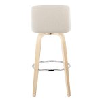 Toriano 30-Inch Contemporary Cream Swivel Barstools (Set of 2) 20 Toriano 30-Inch Contemporary Cream Swivel Barstools (Set of 2)