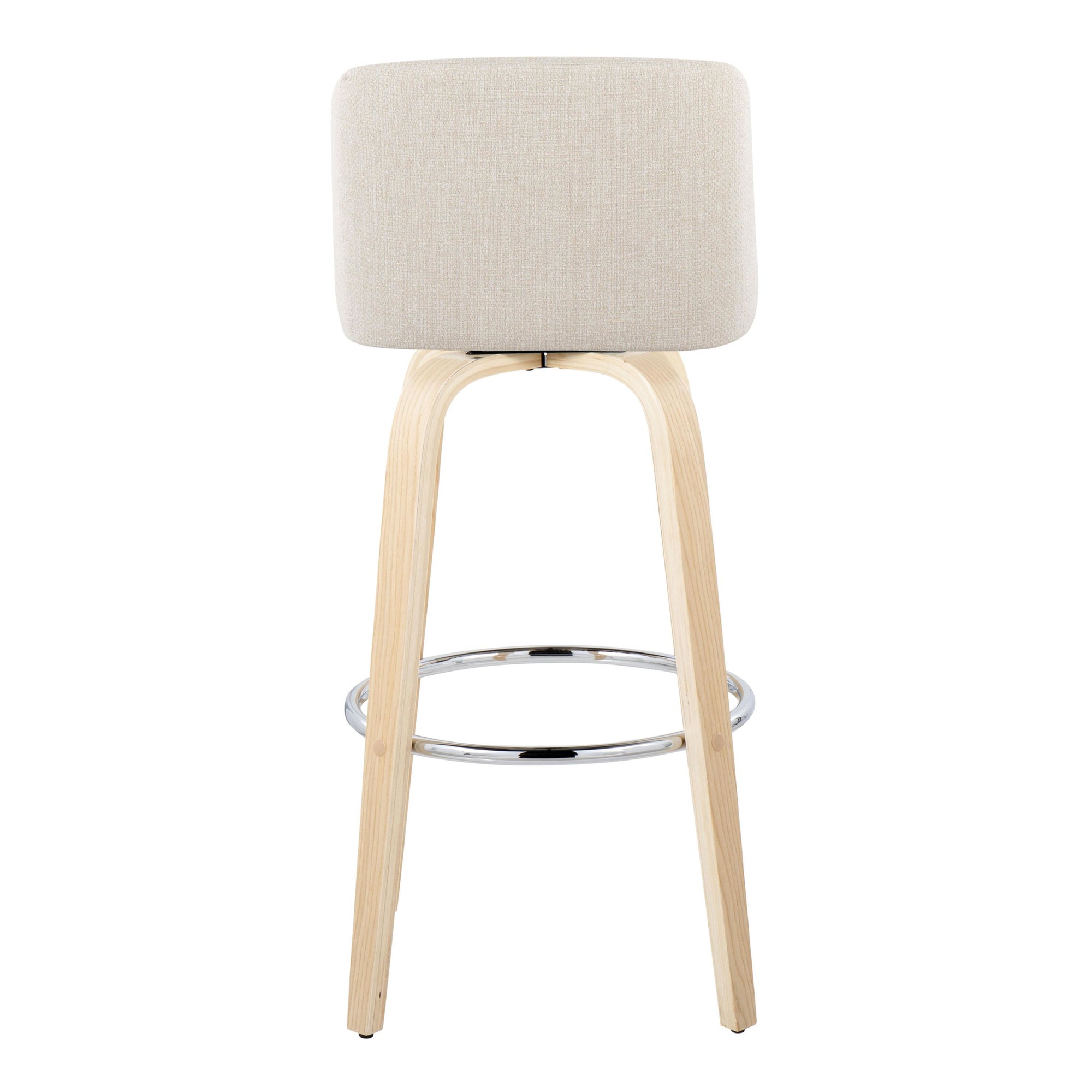 Toriano 30-Inch Contemporary Cream Swivel Barstools (Set of 2) 9 Toriano 30-Inch Contemporary Cream Swivel Barstools (Set of 2) - Image 9
