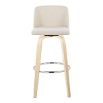 Toriano 30-Inch Contemporary Cream Swivel Barstools (Set of 2) 21 Toriano 30-Inch Contemporary Cream Swivel Barstools (Set of 2)