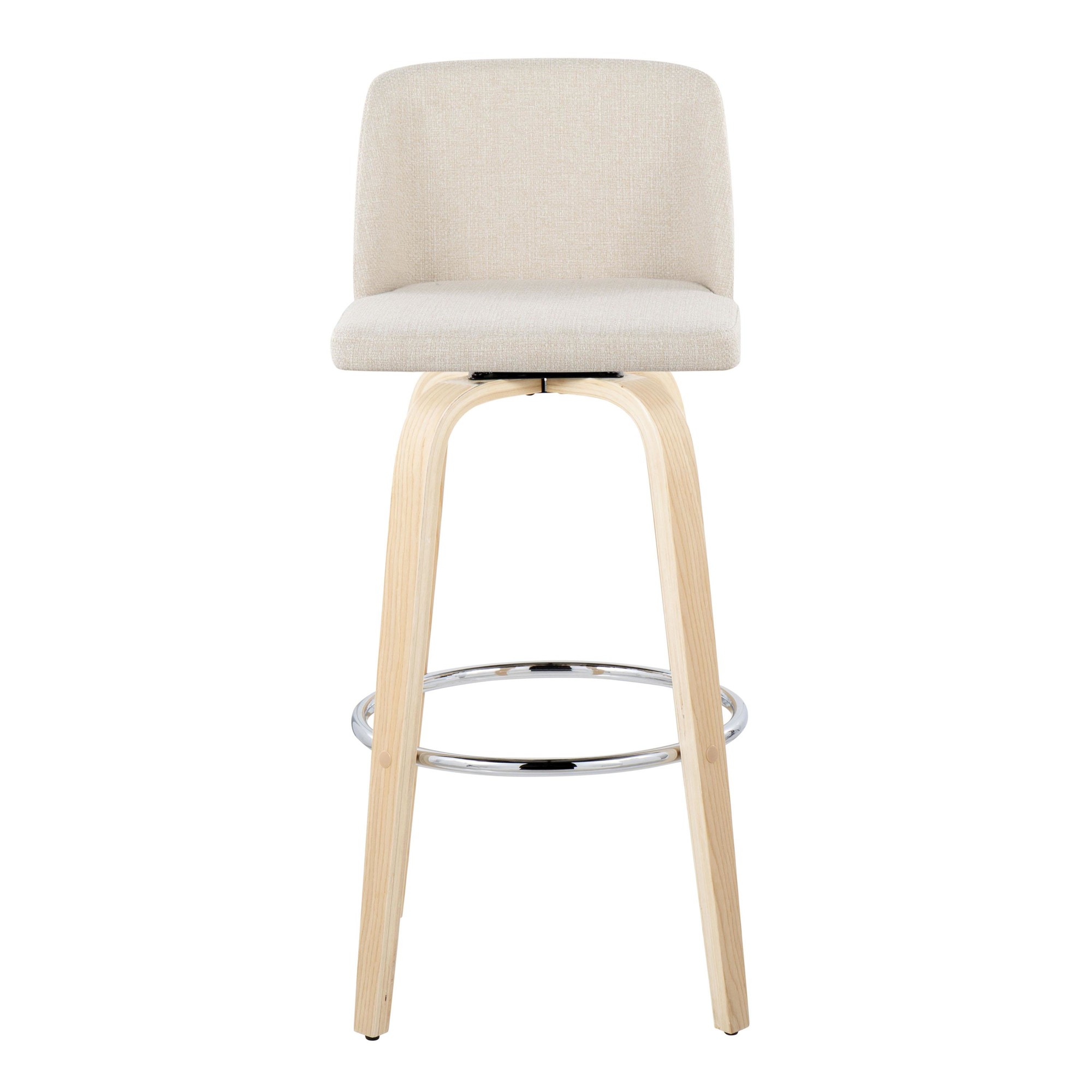 Toriano 30-Inch Contemporary Cream Swivel Barstools (Set of 2) 10 Toriano 30-Inch Contemporary Cream Swivel Barstools (Set of 2) - Image 10