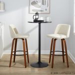 Toriano 30-Inch Cream Fabric Mid-Century Modern Barstool (Set of 2) 15 Toriano 30-Inch Cream Fabric Mid-Century Modern Barstool (Set of 2)
