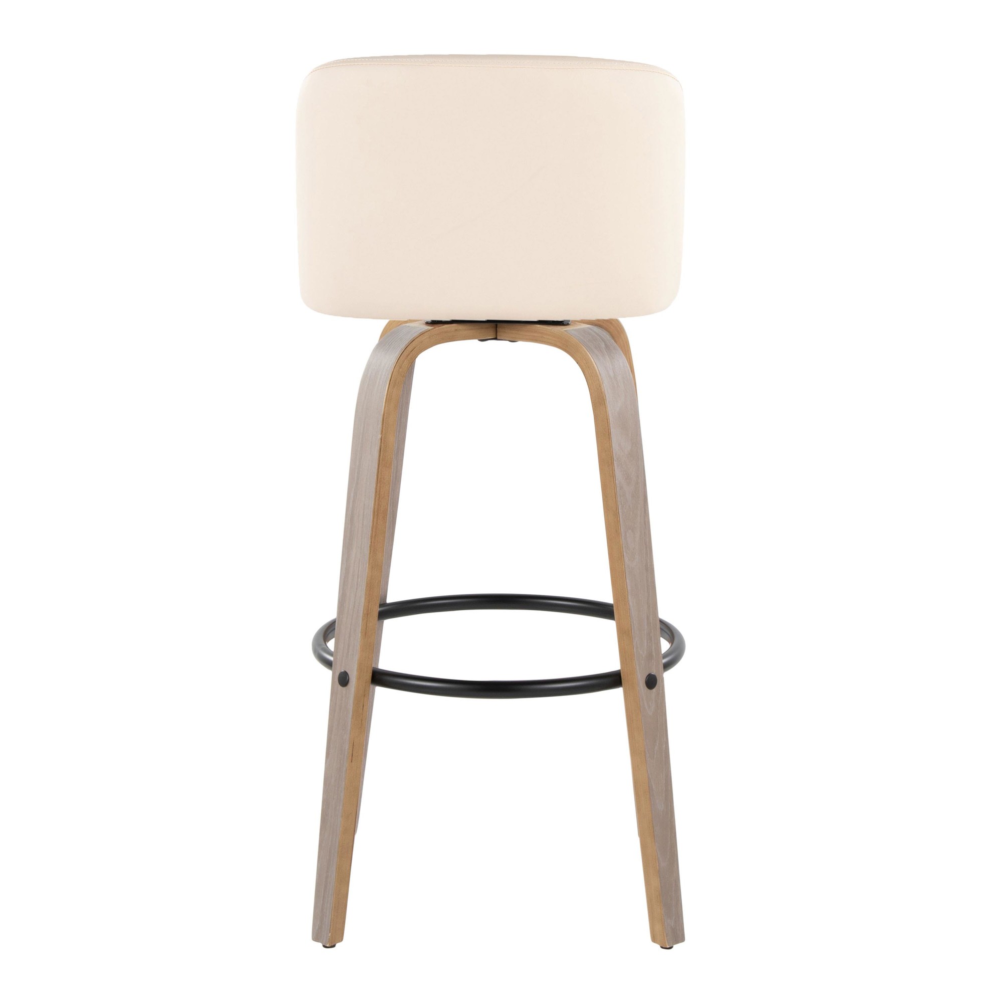 Toriano 30-Inch Cream Swivel Contemporary Barstools (Set of 2) 9 Toriano 30-Inch Cream Swivel Contemporary Barstools (Set of 2) - Image 9