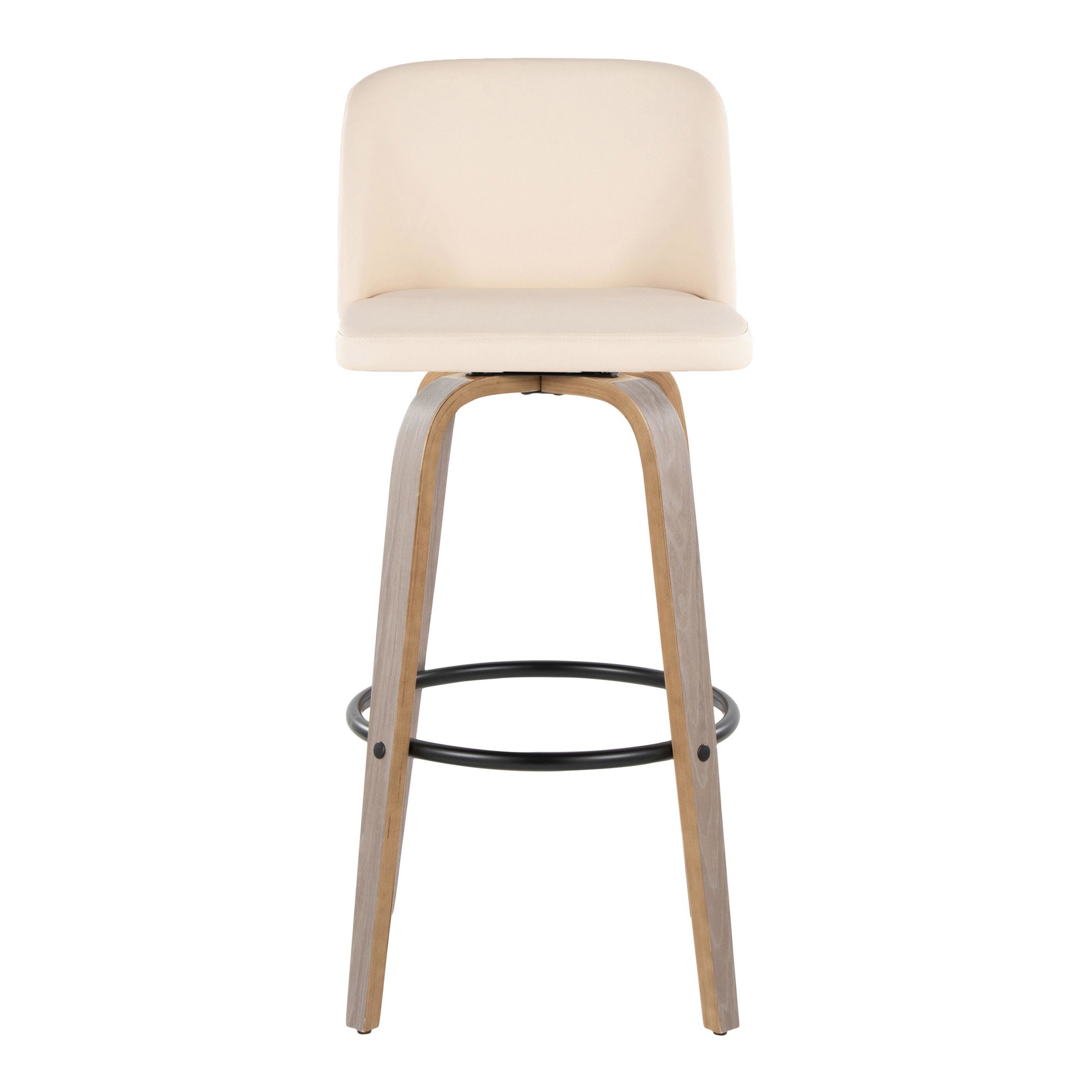 Toriano 30-Inch Cream Swivel Contemporary Barstools (Set of 2) 10 Toriano 30-Inch Cream Swivel Contemporary Barstools (Set of 2) - Image 10