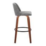 Toriano 30 Inch Grey Modern Swivel Barstools (Set of 2) 10 Toriano 30 Inch Grey Modern Swivel Barstools (Set of 2)