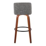 Toriano 30 Inch Grey Modern Swivel Barstools (Set of 2) 12 Toriano 30 Inch Grey Modern Swivel Barstools (Set of 2)