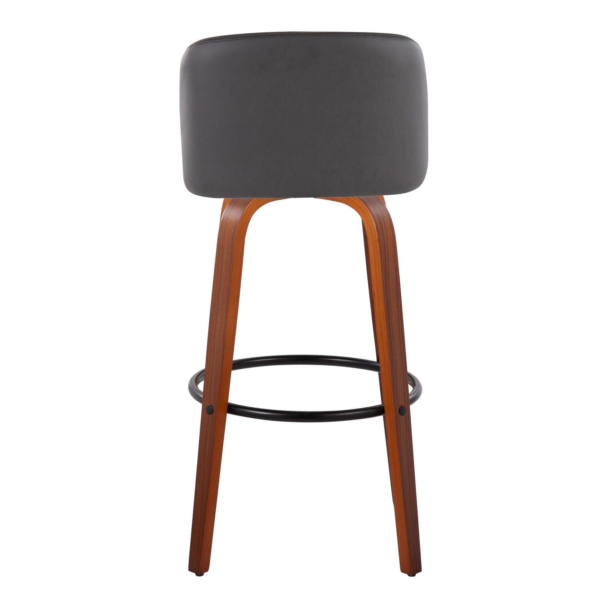 Toriano 30-Inch Mid-Century Modern Grey Swivel Barstool (Set of 2) 5 Toriano 30-Inch Mid-Century Modern Grey Swivel Barstool (Set of 2) - Image 5