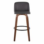 Toriano 30-Inch Mid-Century Modern Grey Swivel Barstool (Set of 2) 13 Toriano 30-Inch Mid-Century Modern Grey Swivel Barstool (Set of 2)