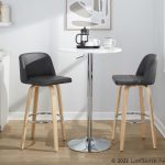 Toriano 30-Inch Natural/Grey Contemporary Swivel Barstool (Set of 2) 14 Toriano 30-Inch Natural/Grey Contemporary Swivel Barstool (Set of 2)
