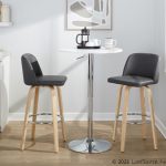 Toriano 30-Inch Natural/Grey Contemporary Swivel Barstool (Set of 2) 15 Toriano 30-Inch Natural/Grey Contemporary Swivel Barstool (Set of 2)