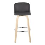 Toriano 30-Inch Natural/Grey Contemporary Swivel Barstool (Set of 2) 21 Toriano 30-Inch Natural/Grey Contemporary Swivel Barstool (Set of 2)