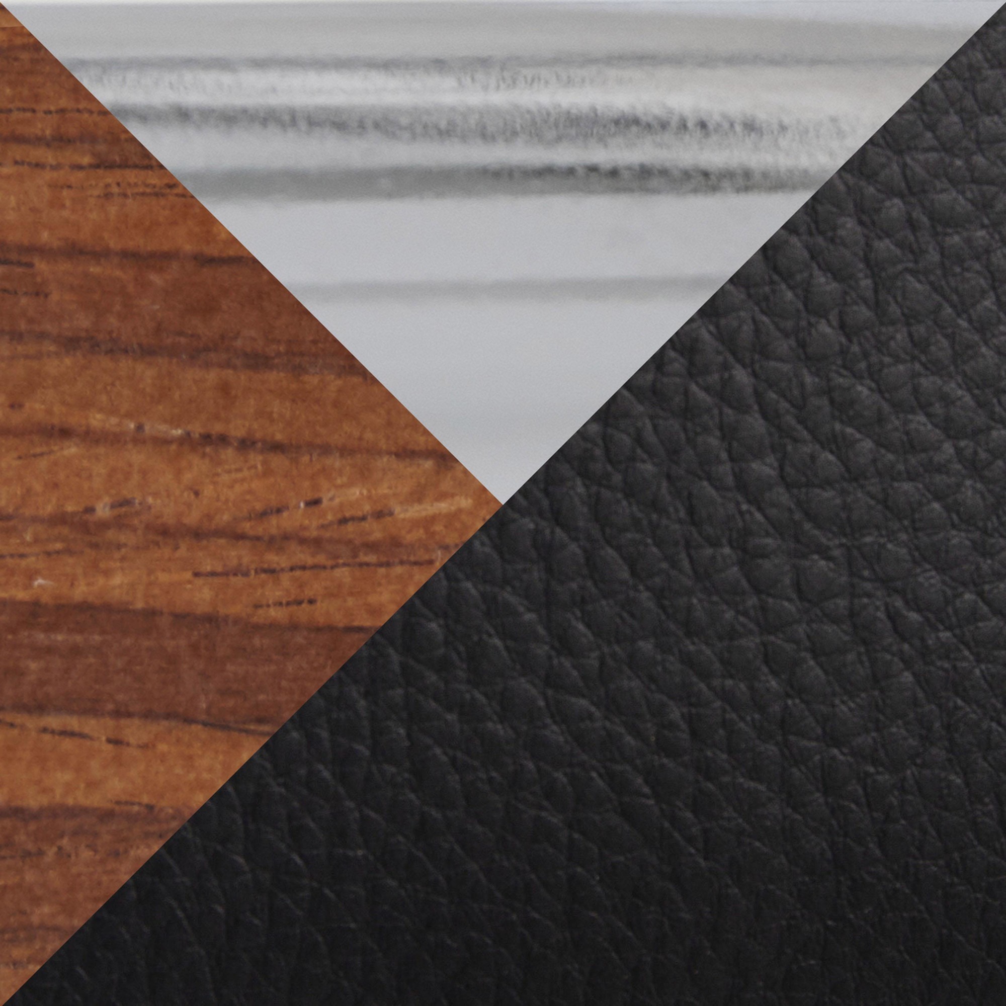 Toriano 30 Inch Walnut Black Faux Leather Mid-Century Barstool (Set of 2) 11 Toriano 30 Inch Walnut Black Faux Leather Mid-Century Barstool (Set of 2) - Image 11