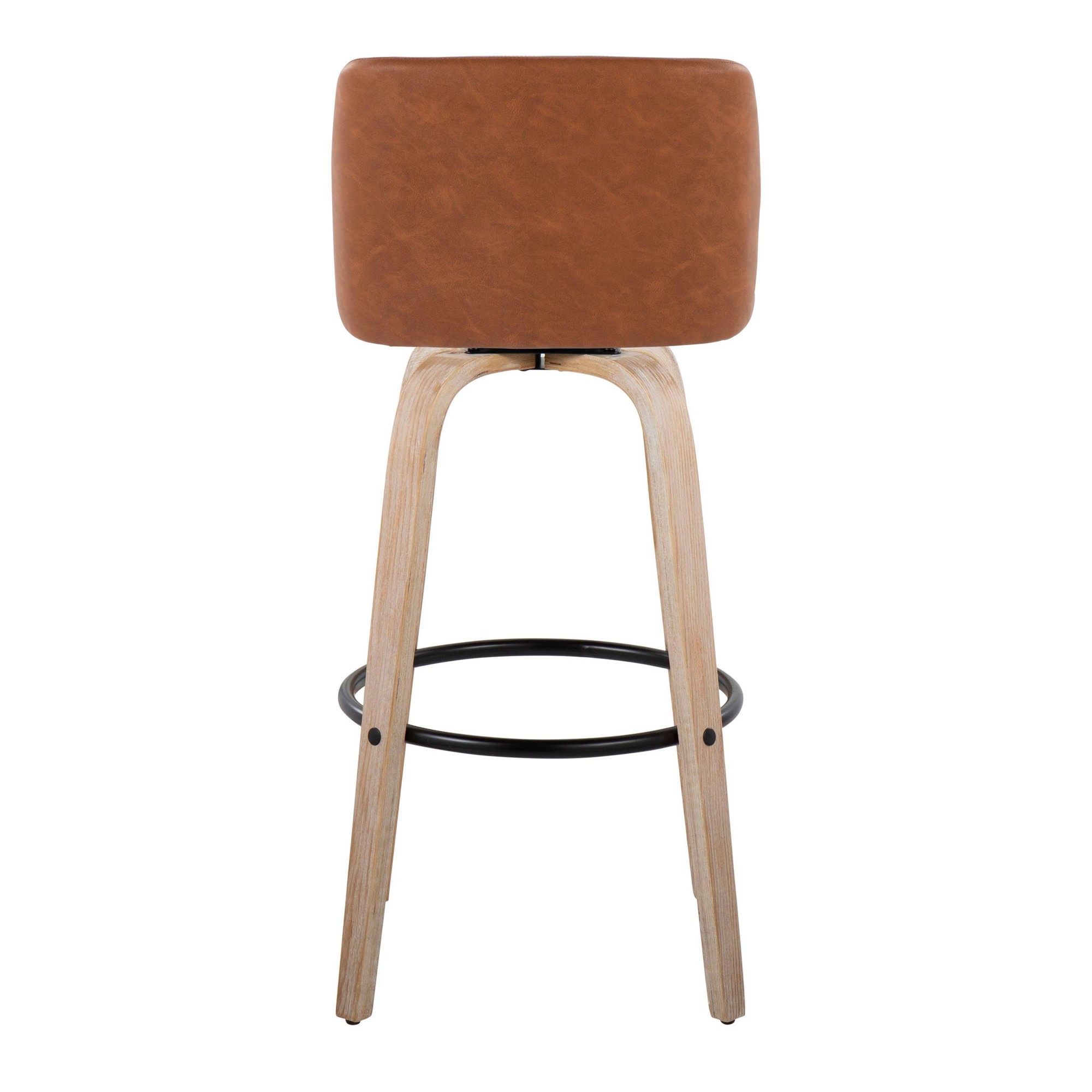 Toriano 30-Inch White Washed Contemporary Swivel Barstool (Set of 2) 9 Toriano 30-Inch White Washed Contemporary Swivel Barstool (Set of 2) - Image 9