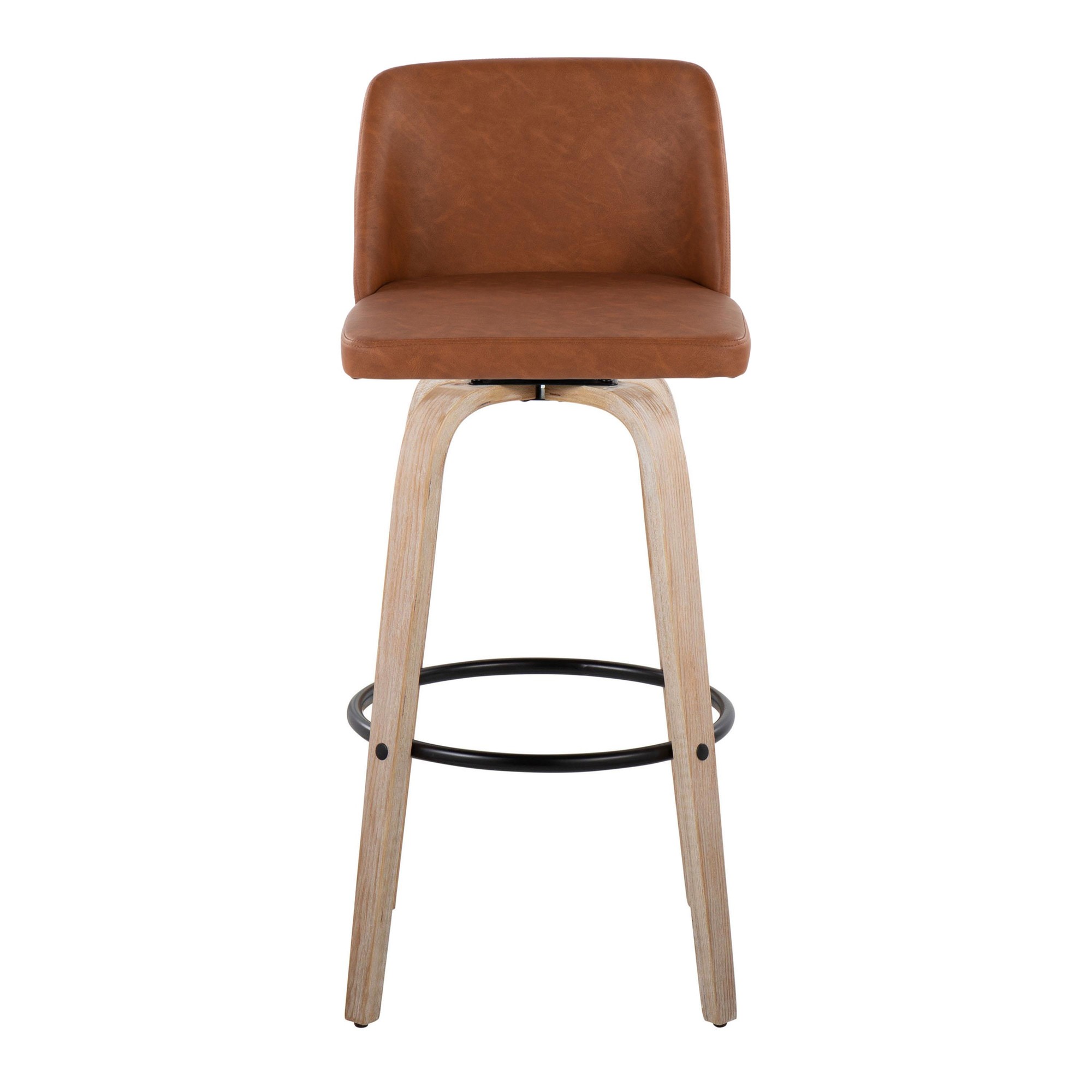 Toriano 30-Inch White Washed Contemporary Swivel Barstool (Set of 2) 10 Toriano 30-Inch White Washed Contemporary Swivel Barstool (Set of 2) - Image 10