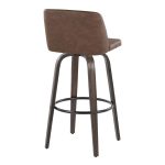 Toriano 30 Mid-Century Modern Espresso Swivel Barstools (Set of 2) 15 Toriano 30 Mid-Century Modern Espresso Swivel Barstools (Set of 2)