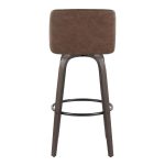 Toriano 30 Mid-Century Modern Espresso Swivel Barstools (Set of 2) 16 Toriano 30 Mid-Century Modern Espresso Swivel Barstools (Set of 2)