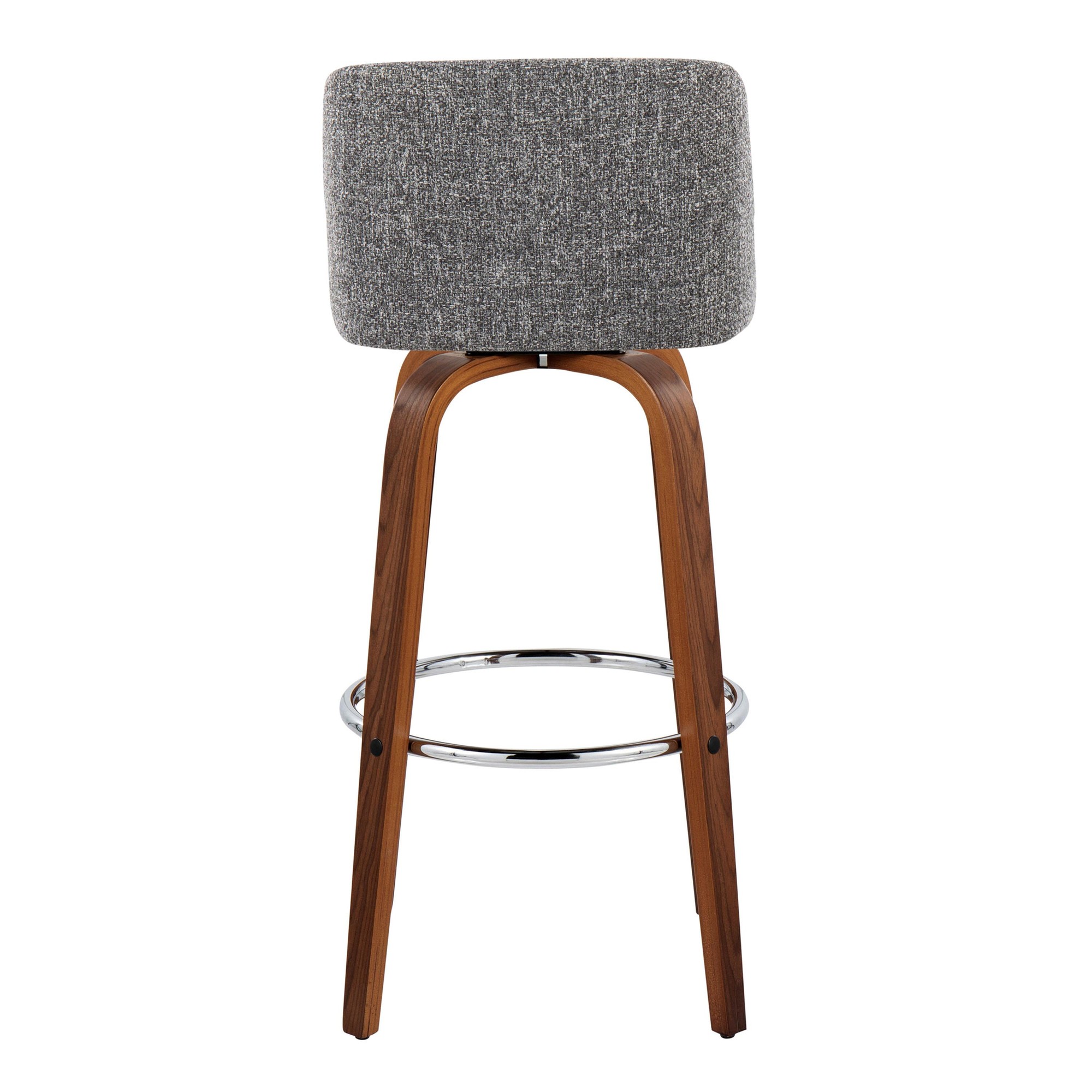 Toriano 30" Mid-Century Modern Swivel Barstool in Walnut (Set of 2) (Set of 2) 9 Toriano 30" Mid-Century Modern Swivel Barstool in Walnut (Set of 2) (Set of 2) - Image 9