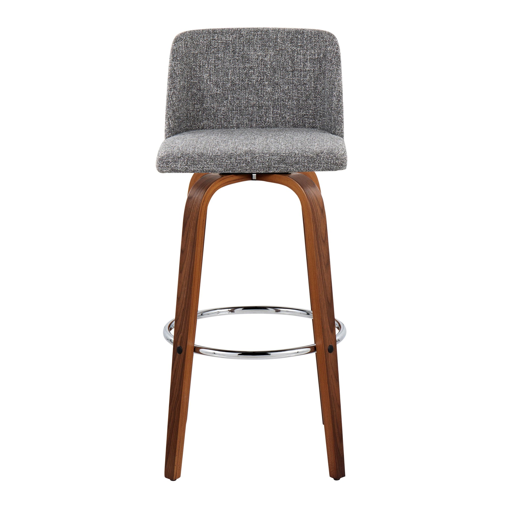 Toriano 30" Mid-Century Modern Swivel Barstool in Walnut (Set of 2) (Set of 2) 10 Toriano 30" Mid-Century Modern Swivel Barstool in Walnut (Set of 2) (Set of 2) - Image 10
