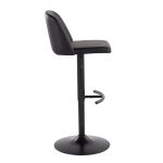 Toriano Black Faux Leather Contemporary Adjustable Bar Stools (Set of 2) 14 Toriano Black Faux Leather Contemporary Adjustable Bar Stools (Set of 2)