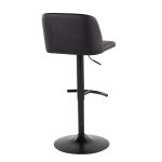 Toriano Black Faux Leather Contemporary Adjustable Bar Stools (Set of 2) 15 Toriano Black Faux Leather Contemporary Adjustable Bar Stools (Set of 2)