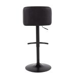 Toriano Black Faux Leather Contemporary Adjustable Bar Stools (Set of 2) 16 Toriano Black Faux Leather Contemporary Adjustable Bar Stools (Set of 2)