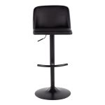 Toriano Black Faux Leather Contemporary Adjustable Bar Stools (Set of 2) 17 Toriano Black Faux Leather Contemporary Adjustable Bar Stools (Set of 2)