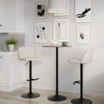 Toriano Black Steel Cream Faux Leather Contemporary Bar Stools (Set of 2) 11 Toriano Black Steel Cream Faux Leather Contemporary Bar Stools (Set of 2)